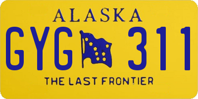 AK license plate GYG311