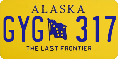 AK license plate GYG317