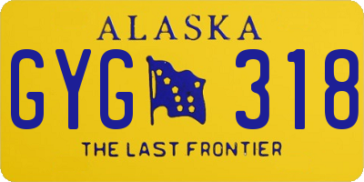 AK license plate GYG318