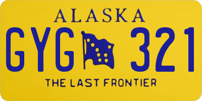 AK license plate GYG321