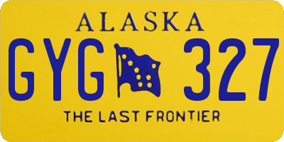 AK license plate GYG327