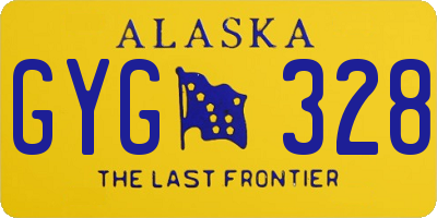 AK license plate GYG328