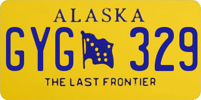 AK license plate GYG329