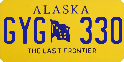 AK license plate GYG330