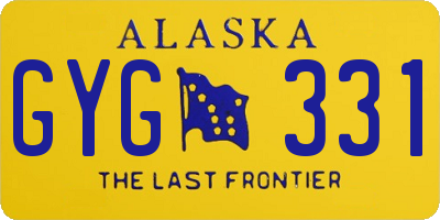 AK license plate GYG331