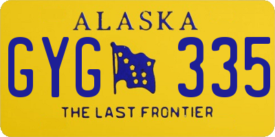 AK license plate GYG335