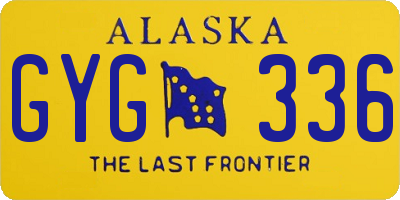 AK license plate GYG336