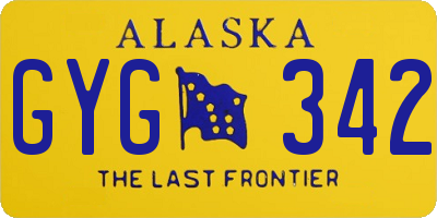 AK license plate GYG342