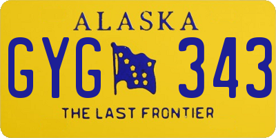 AK license plate GYG343
