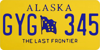 AK license plate GYG345