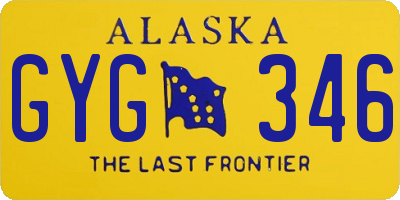 AK license plate GYG346