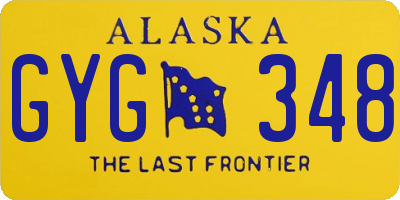 AK license plate GYG348
