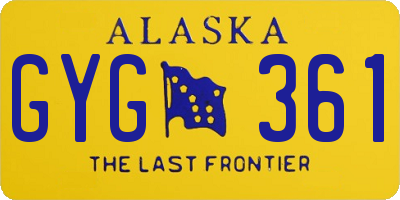 AK license plate GYG361