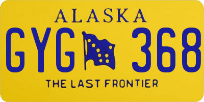 AK license plate GYG368