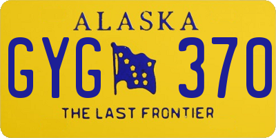 AK license plate GYG370