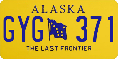 AK license plate GYG371