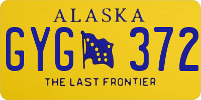 AK license plate GYG372