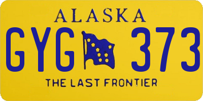 AK license plate GYG373
