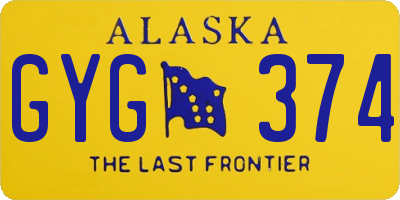 AK license plate GYG374