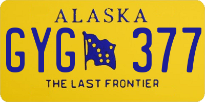 AK license plate GYG377