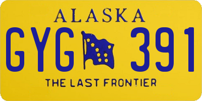 AK license plate GYG391