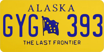 AK license plate GYG393