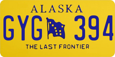 AK license plate GYG394