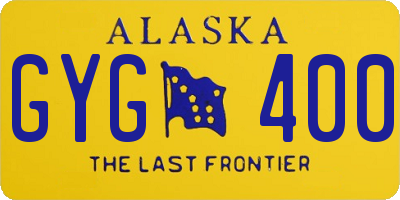 AK license plate GYG400