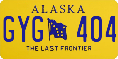 AK license plate GYG404