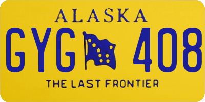 AK license plate GYG408