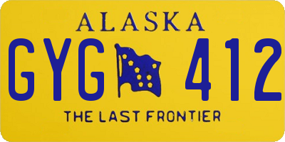 AK license plate GYG412