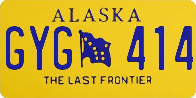 AK license plate GYG414