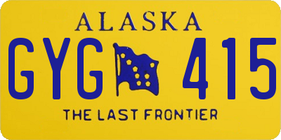 AK license plate GYG415