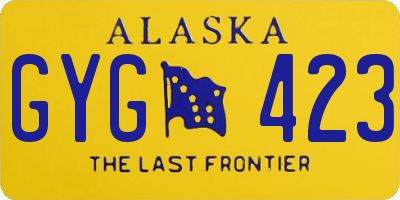 AK license plate GYG423