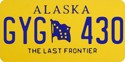 AK license plate GYG430