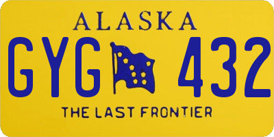 AK license plate GYG432