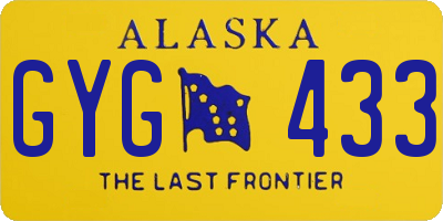 AK license plate GYG433