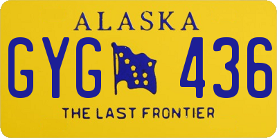 AK license plate GYG436