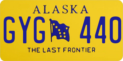 AK license plate GYG440