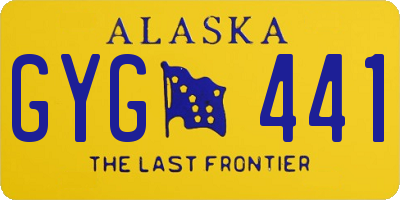 AK license plate GYG441
