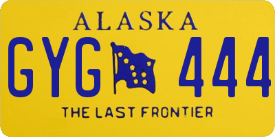 AK license plate GYG444