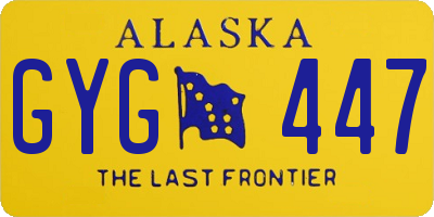 AK license plate GYG447