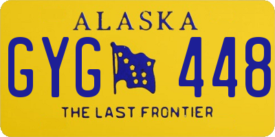 AK license plate GYG448