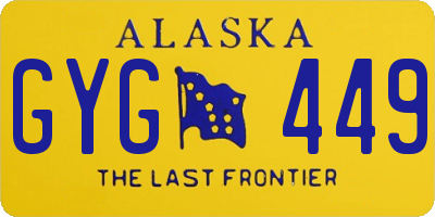 AK license plate GYG449