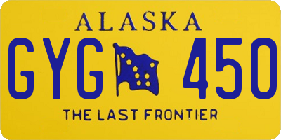 AK license plate GYG450