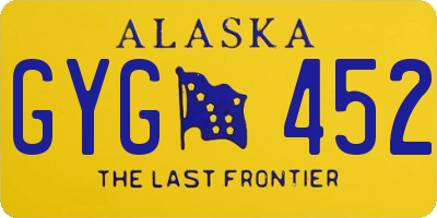 AK license plate GYG452