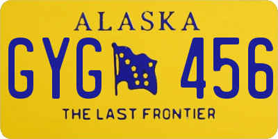 AK license plate GYG456