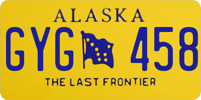 AK license plate GYG458