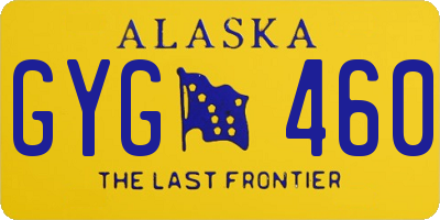 AK license plate GYG460
