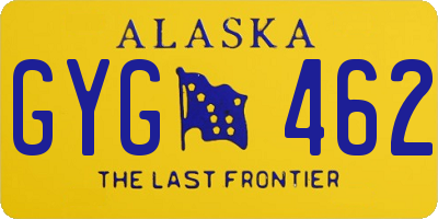 AK license plate GYG462